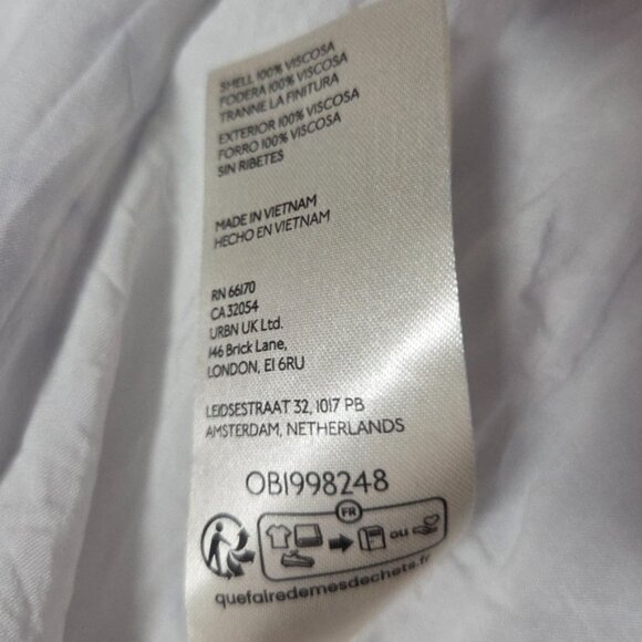 Anthropologie Maeve Chic Blue and White Wrap Mini Dress Size XSP - Picture 6 of 13